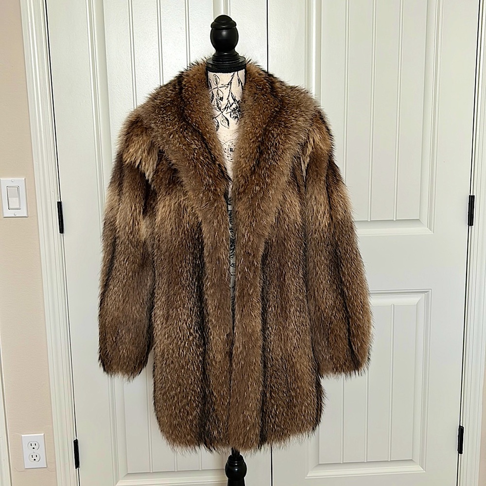 Natural Tanuki Fur Jacket - Vintage!
